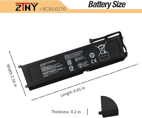 RC30-0270 استبدال البطارية لـ Razer Blade 15 Base 2018 2019 RZ09-0300 RZ09-0270 RZ09-02705E76 RZ09-02705E76-R3U1 RZ09-02705E75-R3B1 RZ09-02705J76 RZ09-03006 RZ09-03006E92 RZ09-03009 RZ09-03009E97 in Kuwait