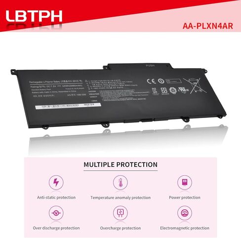 AA-PBXN4AR AA-PLXN4AR Compatible Laptop Battery Replacement for Samsung 900X3B 900X3C 900X3D 900X3E 900X3F NP900X3B NP900X3C NP900X3C-A01CN NP900X3D NP900X3E NP900X3F NP900X3G Series 7.5V 44Wh in Saudi Arabia