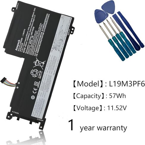 L19M3PF6 استبدال بطارية الكمبيوتر المحمول لينوفو Ideapad 5-15IIL05 5-15ARE05 5-15ITL05 5-15ARE05 5 15IAL7 5 15ABA7 Series 82SG L19M4PF1 L19L4PF1 L19C4PF1 L19D3PF3 L19C3PF4 11.52V 57Wh in Kuwait