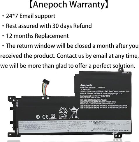 L19M3PF6 استبدال بطارية الكمبيوتر المحمول لينوفو Ideapad 5-15IIL05 5-15ARE05 5-15ITL05 5-15ARE05 5 15IAL7 5 15ABA7 Series 82SG L19M4PF1 L19L4PF1 L19C4PF1 L19D3PF3 L19C3PF4 11.52V 57Wh in Kuwait