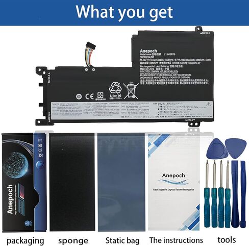 L19M3PF6 استبدال بطارية الكمبيوتر المحمول لينوفو Ideapad 5-15IIL05 5-15ARE05 5-15ITL05 5-15ARE05 5 15IAL7 5 15ABA7 Series 82SG L19M4PF1 L19L4PF1 L19C4PF1 L19D3PF3 L19C3PF4 11.52V 57Wh in Kuwait