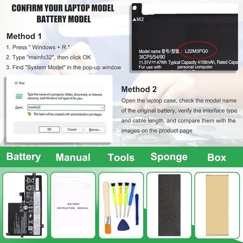استبدال بطارية الكمبيوتر المحمول L22D3PG0 L22M3PG0 لجهاز Lenovo 100e 300e 500e Yoga Chromebook Gen 4 IdeaPad Flex 3 Chrome 12IAN8 IdeaPad Slim 3 Chrome 14M868 Series L22B3PG0 11.31V 47Wh 4156mAh in Saudi Arabia