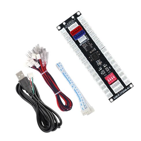 وحدة تحكم أركيد SJ@JX لجميع الأزرار مع جهاز تشفير Raspberry Pi RP2040، متوافقة مع منصات متعددة، إضاءة RGB مخصصة، عصا تحكم وأزرار للعبة القتال ذات زمن استجابة منخفض للغاية للكمبيوتر الشخصي ونينتندو سويتش in Saudi Arabia