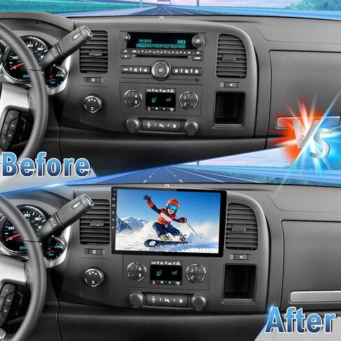 راديو سيارة Android 13 مزدوج Din متوافق مع Avalanche 2007-2011 Silverado 1500HD/ 2500HD/ 3500HD 2007-2014، 2G+32G 10.1 بوصة ستيريو سيارة مع Carplay Android Auto GPS WiFi Mic كاميرا احتياطية in Kuwait