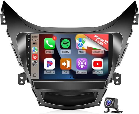 Naifay راديو السيارة Android لشركة Hyundai Elantra 2014 2015 2016 ستيريو، 2+32G 9 بوصة شاشة لمس IPS لسيارة Hyundai Elantra Head Unit مع CarPlay اللاسلكي Android Auto Bluetooth GPS WiFi FM+MIC in Kuwait