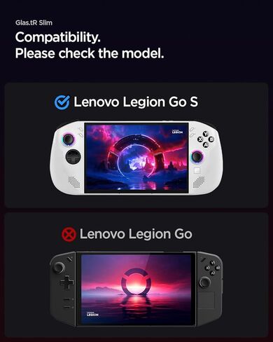 واقي شاشة من الزجاج المقوى من Spigen [GlasTR Slim] مصمم لجهاز Lenovo Legion Go S - عبوتان in Kuwait