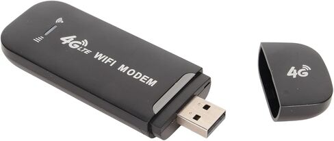 مودم واي فاي USB 4G LTE من EBTOOLS، راوتر لاسلكي محمول بسرعة 150 ميجا بت في الثانية مع فتحة بطاقة SIM قياسية وتشفير WPA WPA2، لأوروبا وآسيا وأفريقيا الوسطى (أسود) in Kuwait
