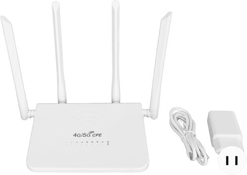 راوتر لاسلكي 4G LTE، نقطة اتصال WiFi متنقلة بسرعة 300 ميجابت في الثانية مع 4 هوائيات 5dBi، وفتحة بطاقة SIM لآسيا (قابس الولايات المتحدة) in Kuwait