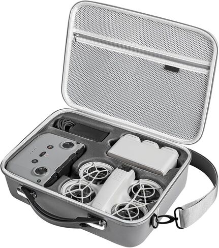حقيبة حمل DJI Mini 4 Pro RC 2، حقيبة واقية ذات هيكل صلب مع رغوة مقطوعة بدقة، حقيبة تخزين للسفر مصممة لطائرة Mini 4 Pro بدون طيار وجهاز التحكم بالشاشة، مقاومة للماء والصدمات in Saudi Arabia