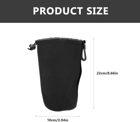 NOLITOY 4Pcs Camera Lens Storage Bag Set Waterproof Elastic Lens Pouch Holder for DSLR Cameras for Travel and Outdoor Photography in Saudi Arabia