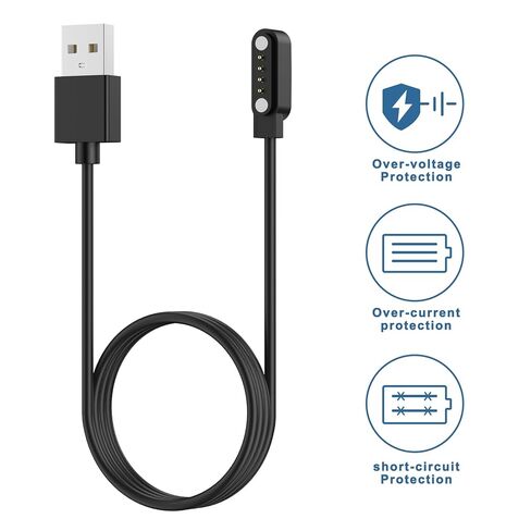 كابل شحن مغناطيسي بديل من Meliya لسماعات التوصيل العظمي، سلك شاحن USB لسماعات الرأس ذات التوصيل العظمي للواجهة ذات 4 سنون والساعات الذكية، تباعد دبوس الاتصال 7.62 مم in Kuwait