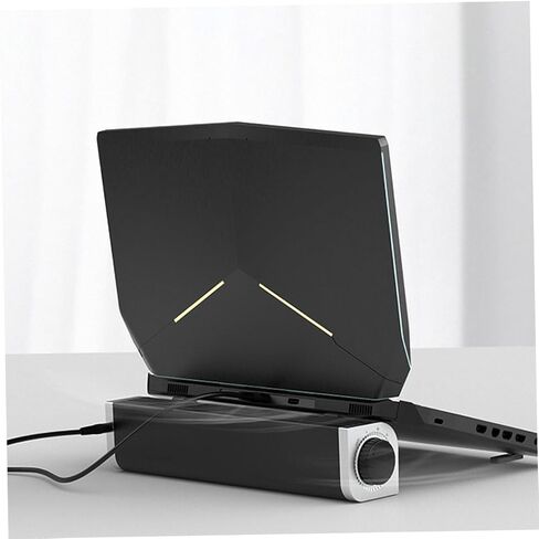 USB Laptop Cooler Adjustable Cooling Fan with Holder for Heat Dissipation Compact Black Desktop Radiator with USB Power for Laptops Tablets and Phones in Saudi Arabia