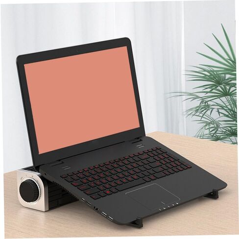 USB Laptop Cooler Adjustable Cooling Fan with Holder for Heat Dissipation Compact Black Desktop Radiator with USB Power for Laptops Tablets and Phones in Saudi Arabia