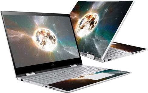 غلاف MightySkins متوافق مع HP Envy x360 15" (2017) - انفجار القمر | غطاء ملتف من الفينيل واقٍ ومتين وفريد ​​من نوعه | سهل التطبيق والإزالة وتغيير الأنماط | صنع في الولايات المتحدة الأمريكية in Kuwait