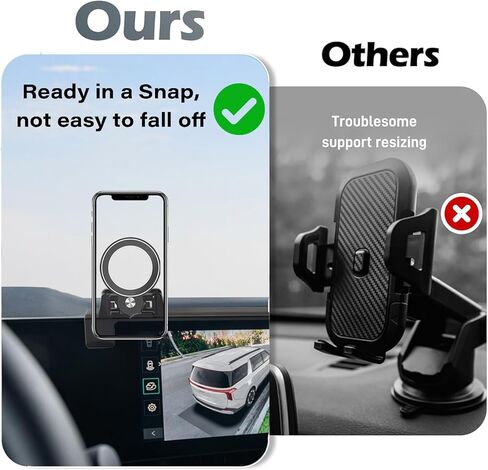 Car Phone Holder for 2025 2026 KIA Carnival/Carnival EV Accessories Apply to 12.3 Inch Touch Screen Fixed Clip Magnetic Cell Phone Mount Hands-Free 360 Degree Rotation in Saudi Arabia