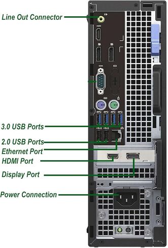 Dell OptiPlex 5040 SFF Computer Desktop PC, Intel Core i5-6500 3.20GHz Processor, | 16GB Ram, 128GB SSD + 500GB HDD | HDMI, AMD Radeon RX-550 4GB Graphics, Wireless Wi-Fi, Windows 11 (Renewed) in Saudi Arabia