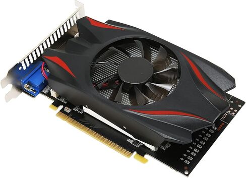 بطاقة رسومات GDDR5 سعة 2 جيجابايت، بطاقة فيديو PCIe 3.0 للألعاب 128 بت مع مبرد مزدوج المروحة لألعاب الكمبيوتر وأجهزة المسرح المنزلي (2G) in Kuwait