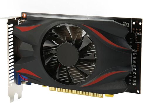بطاقة رسومات GDDR5 سعة 2 جيجابايت، بطاقة فيديو PCIe 3.0 للألعاب 128 بت مع مبرد مزدوج المروحة لألعاب الكمبيوتر وأجهزة المسرح المنزلي (2G) in Kuwait