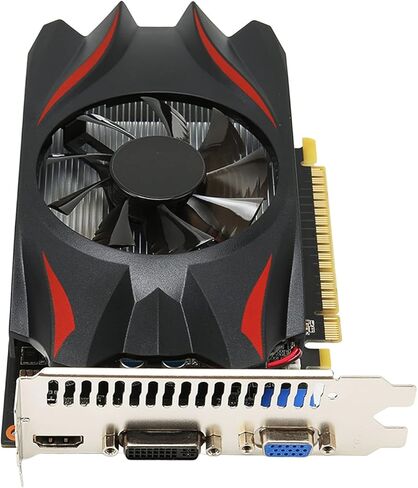 بطاقة رسومات GDDR5 سعة 2 جيجابايت، بطاقة فيديو PCIe 3.0 للألعاب 128 بت مع مبرد مزدوج المروحة لألعاب الكمبيوتر وأجهزة المسرح المنزلي (2G) in Kuwait