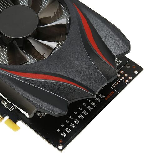 بطاقة رسومات GDDR5 سعة 2 جيجابايت، بطاقة فيديو PCIe 3.0 للألعاب 128 بت مع مبرد مزدوج المروحة لألعاب الكمبيوتر وأجهزة المسرح المنزلي (2G) in Kuwait