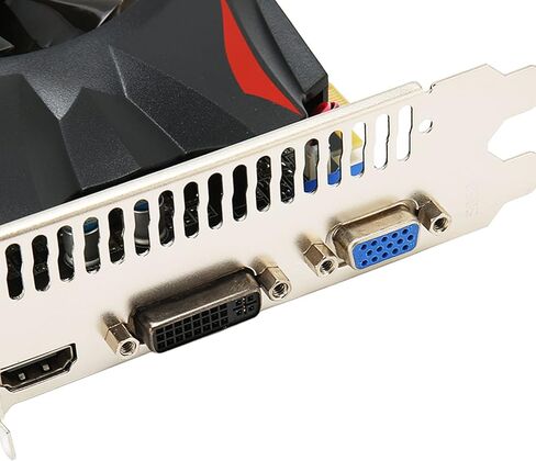 بطاقة رسومات GDDR5 سعة 2 جيجابايت، بطاقة فيديو PCIe 3.0 للألعاب 128 بت مع مبرد مزدوج المروحة لألعاب الكمبيوتر وأجهزة المسرح المنزلي (2G) in Kuwait