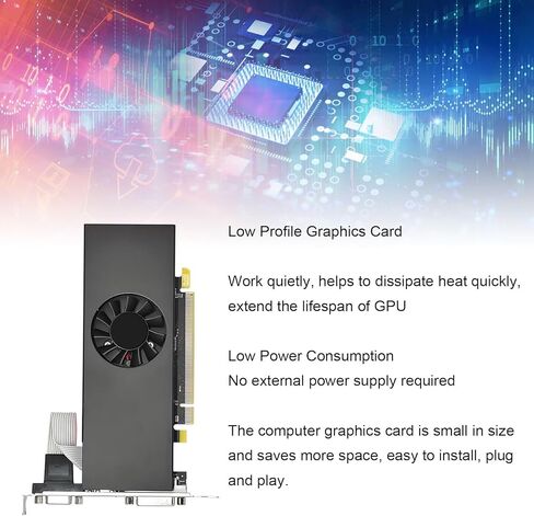 Yoidesu 8GB DDR5 Graphics Card, 512 Stream Processors 128 Bit Video Memory, PCI Express x16, DVI Displayport, with Air Cooling Fan, for 7 8 10 PC Computer Gaming Work Daily Use in Saudi Arabia