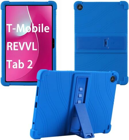 Case for T-Mobile REVVL Tab 2 10.1 Inch Tablet 2025, Multi-Angle Stand Soft Silicone Protective Cover for T-Mobile REVVL Tab 2 5G 10.1" Tablet (Black) in Saudi Arabia
