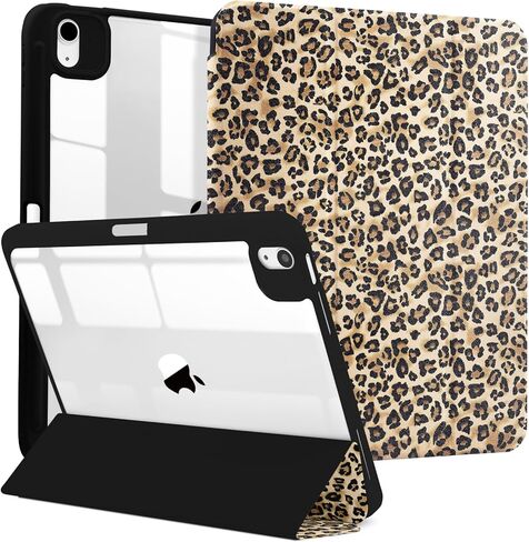 MrARTIST لجهاز iPad Air 11 بوصة حافظة M3/M2 - Air 5th/4th Generation 10.9 بوصة تصميم لطيف للنساء والفتيات Girly Kawaii Aesthetic Kawaii لغطاء Apple Air Tablet مع حامل قلم رصاص، طباعة ليوبارد in Kuwait