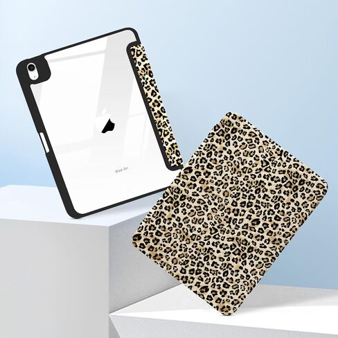 MrARTIST لجهاز iPad Air 11 بوصة حافظة M3/M2 - Air 5th/4th Generation 10.9 بوصة تصميم لطيف للنساء والفتيات Girly Kawaii Aesthetic Kawaii لغطاء Apple Air Tablet مع حامل قلم رصاص، طباعة ليوبارد in Kuwait