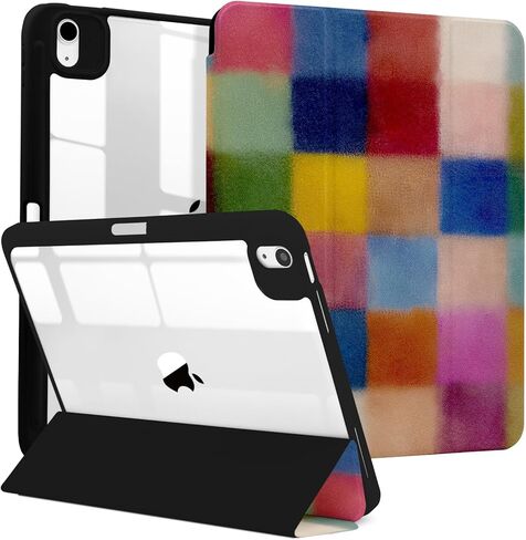 MrARTIST لجهاز iPad Air 11 بوصة حافظة M3/M2 - Air 5th/4th Generation 10.9 بوصة تصميم لطيف للنساء والفتيات Girly Kawaii Aesthetic Kawaii لغطاء Apple Air Tablet مع حامل قلم رصاص، طباعة ليوبارد in Kuwait