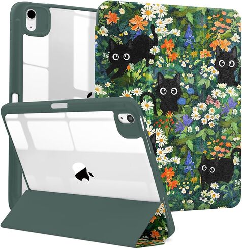 MrARTIST لجهاز iPad Air 11 بوصة حافظة M3/M2 - Air 5th/4th Generation 10.9 بوصة تصميم لطيف للنساء والفتيات Girly Kawaii Aesthetic Kawaii لغطاء Apple Air Tablet مع حامل قلم رصاص، طباعة ليوبارد in Kuwait