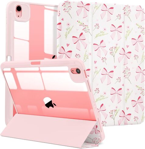 MrARTIST لجهاز iPad Air 11 بوصة حافظة M3/M2 - Air 5th/4th Generation 10.9 بوصة تصميم لطيف للنساء والفتيات Girly Kawaii Aesthetic Kawaii لغطاء Apple Air Tablet مع حامل قلم رصاص، طباعة ليوبارد in Kuwait