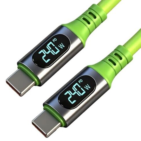 كابل بيانات USB إلى USB-C بطول 5 أقدام 120-240 واط مع مؤشر LED، كابل شحن سريع من النوع C عالي السرعة للهواتف (USB إلى النوع C، 5 أقدام) in Saudi Arabia