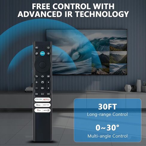 Beyution New Replacement Remote Control fit for TCL Smart TV 85Q550F 75Q681F 40S35F 58S571F 55Q651F 65Q651F 50S551F 55S551F 75S551F 55F35 65Q550F 65S551F 65Q650F 75Q650F 55Q550F(No Voice) in Saudi Arabia