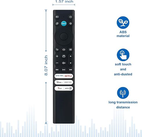 Beyution New Replacement Remote Control fit for TCL Smart TV 85Q550F 75Q681F 40S35F 58S571F 55Q651F 65Q651F 50S551F 55S551F 75S551F 55F35 65Q550F 65S551F 65Q650F 75Q650F 55Q550F(No Voice) in Saudi Arabia