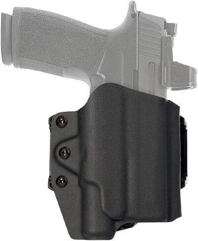 SIG SAUER P365-XMACRO OWB BlackPoint حامل مسدس أسود تكتيكي جاهز للضوء، ملحق حلقة الحزام، مصابيح FOXTROT2R ومنظار منعكس مثبت على الشريحة متوافق in Kuwait