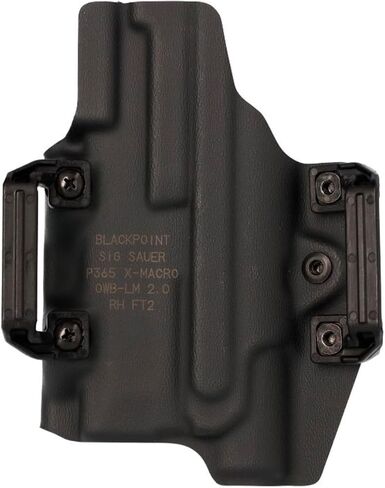 SIG SAUER P365-XMACRO OWB BlackPoint Tactical Light-Bearing Optic-Ready Black Pistol Holster, Belt Loop Attachment, FOXTROT2R Lights & Slide-Mounted Reflex Sight Compatible in Kuwait
