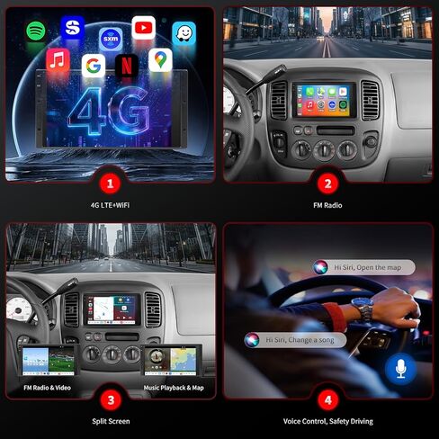 لـ Ford Ranger 1995-2011، Escape 2000-2007 ترقية الراديو، نظام ستيريو CPU 8core شبكة 4G، شاشة QLED تعمل باللمس، Carplay وAndroid Auto، كاميرا احتياطية مجانية in Kuwait
