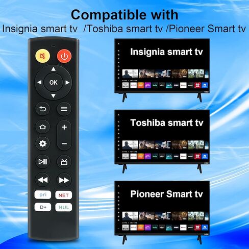 بديل متوافق مع جميع أجهزة التلفاز الذكية Insignia Toshiba مع 4 أزرار اختصار (بدون وظيفة صوتية) in Kuwait