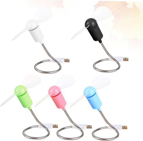 POPETPOP 5 قطعة USB مراوح صغيرة مرنة مراوح التبريد الصغيرة الصامتة المحمولة للكمبيوتر المحمول مكتب المنزل استخدام لون عشوائي in Saudi Arabia