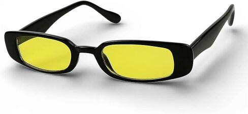 ShadyVEU Slim Classic Rectangular Sunglasses UV Protection 90’s Vintage Small Wide Retro Frame Fashion Shades in Kuwait
