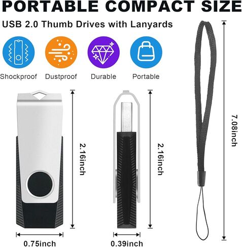 محركات أقراص فلاش USB كبيرة الحجم - محرك أقراص فلاش سعة 8 جيجابايت 10 عبوات ومحركات أقراص USB سعة 32 جيجابايت 10 عبوات، محركات أقراص الإبهام المحمولة، محركات أقراص ذاكرة دوارة، محركات أقراص فلاش للتخزين USB مع حبال in Kuwait