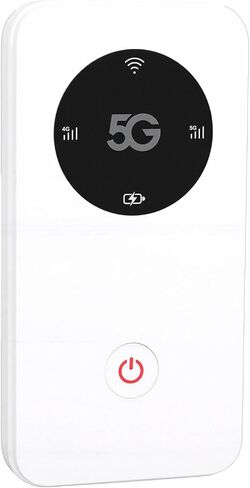 CUIFATI 5G WiFi 6 نقطة اتصال متنقلة، راوتر سفر محمول بسرعة 2.77 جيجابت في الثانية مع فتحة بطاقة SIM نانو، ما يصل إلى 16 جهازًا، جهاز نقطة اتصال متنقلة 6100 مللي أمبير، 2.4 جيجا هرتز و5.8 جيجا هرتز، لأعمال السفر in Kuwait