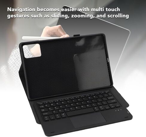 حافظة لوحة المفاتيح Zunate لجهاز Tab K11 Plus مقاس 11.5 بوصة 2024 TB352FU مع لوحة لمس ولوحة مفاتيح بلوتوث قابلة للإزالة بإضاءة خلفية بـ 7 ألوان، وغطاء رفيع خفيف الوزن مع زاوية قابلة للتعديل وحامل قلم in Kuwait