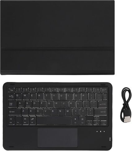 حافظة لوحة المفاتيح Zunate لجهاز Tab K11 Plus مقاس 11.5 بوصة 2024 TB352FU مع لوحة لمس ولوحة مفاتيح بلوتوث قابلة للإزالة بإضاءة خلفية بـ 7 ألوان، وغطاء رفيع خفيف الوزن مع زاوية قابلة للتعديل وحامل قلم in Kuwait