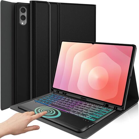 Touchpad Keyboard Case for Samsung Galaxy Tab S11 Ultra (14.6-inch) 2025, 3-Zone Backlight Detachable Wireless Trackpad Keyboard with PU Premium Folio Case for 14.6" Galaxy Tab S11 Ultra 2025 in Saudi Arabia