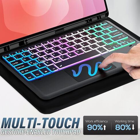 Touchpad Keyboard Case for Samsung Galaxy Tab S11 Ultra (14.6-inch) 2025, 3-Zone Backlight Detachable Wireless Trackpad Keyboard with PU Premium Folio Case for 14.6" Galaxy Tab S11 Ultra 2025 in Saudi Arabia