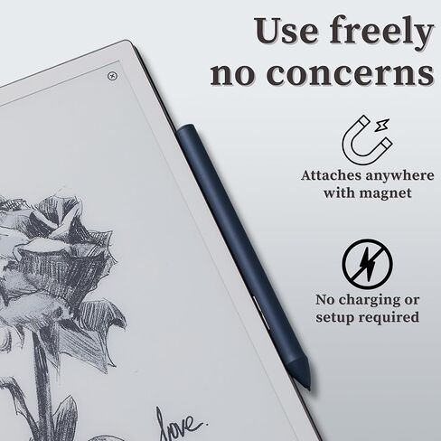 قلم لمس SY05 EMR لجهاز Kindle Scribe & Remarkable 2، ضغط 4096، ممحاة رقمية، بدون بطارية، مرفق مغناطيسي، 10 نصائح بديلة (أسود) in Kuwait