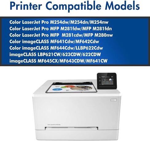 مجموعة خراطيش حبر 202A مكونة من 4 عبوات M281cdw متوافقة مع HP 202X لحبر LaserJet Pro MFP M281cdw M254dw M281fdn M254dn M254nw M281 CF500X CF500A (أسود سماوي أصفر أرجواني) in Kuwait