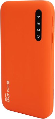 5G Mobile Hotspot Efficient Double Band WiFi6 Portable Router for Travel with 6100mAh Battery for 16 Devices Orange ABS 5.4 X 2.8 X 0.6in in Saudi Arabia